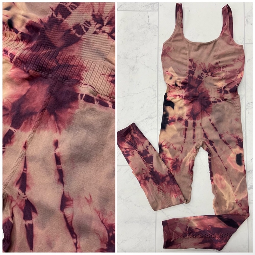 Free People Good Karma Custom Tye-Dye Onesie, XS/S